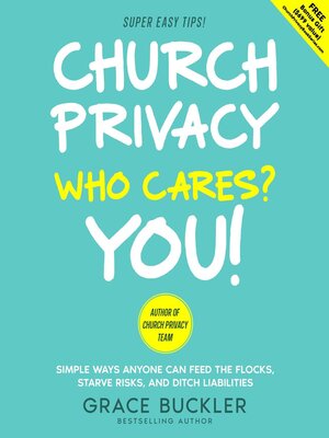 cover image of Church Privacy Who Cares? You!